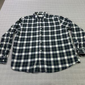 Cotton & Co‎ Shirt Mens XL Flannel Blue Plaid Outdoor Casual Cabin Comfort